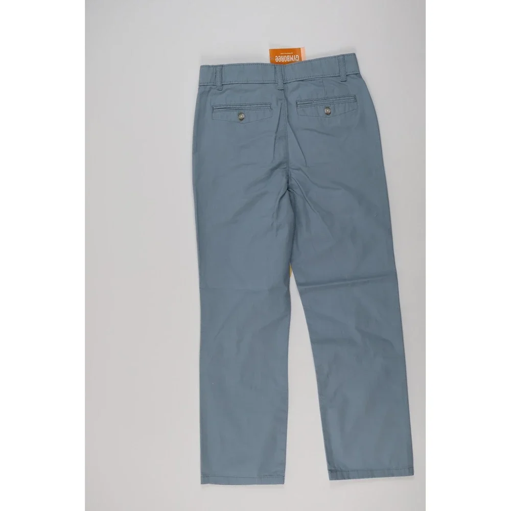 Gymboree Chino Pants Dusty Robin Blue Solid Size 8 Cotton NWT MSRP 44.95